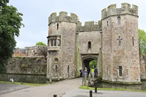 Somerset Prints: Former episcopal palace, Wells, Somerset, England, Great Britain