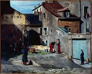 Pots Prints: Episode of the Commune, rue des Rosiers, in Montmartre, 1875