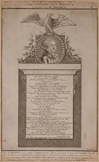 Revolutionary Prints: Epitaph of Mirabeau located in St. Eustache on 12 May 1791 (...)
