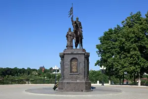 Russian Federation Prints: Equestrian monument to Grand Prince Vladimir II Monomakh (1053-1125) founder of the city of Vladimir