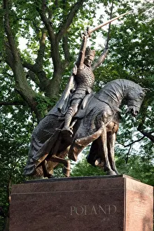 Crossed Prints: Equestrian monument of king of Poland and Grand Duke of Lithuania Władysław II Jagiełło