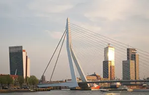 Rotterdam Prints: The Erasmusbrug bridge, designed by Ben van Berkel