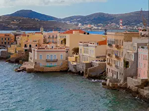 Hellas Prints: Ermoupolis in Syros Greece. Stock Image