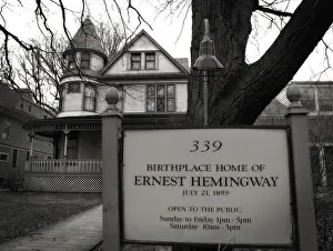 Partial Prints: Ernest Hemingway birthplace home. Oak Park. Cook County. Illinois. USA