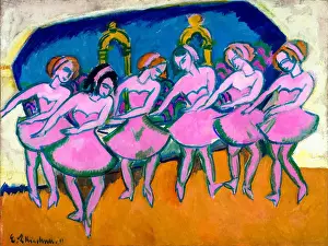 Ernst Ludwig Kirchner, painting, Six Dancers, 1911