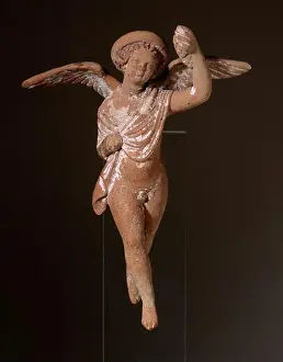 Hellenistic Prints: Eros winged in terracotta (from the front)