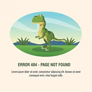 Alarm Prints: Error 404 dinosaur theme