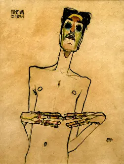Museums Prints: Erwin Dominik Osen with Fingertips