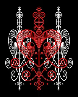 Magic Prints: Erzulie Freda veve haitian voodoo symbol