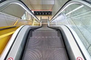 Geneva Prints: Escalator at Geneva airport. Geneva. Switzerland