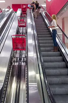 Diego Prints: Escalator for people and shopping carts