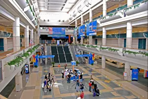 Orlando Florida Prints: Escalators move people traffic at the Orange County Convention Center Orlando Florida FL