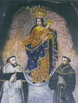 Marian Prints: Español: Imagen de Nuestra Señora de Las Lajas venerada en su santuario en el sur de Colombia