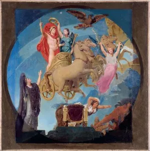 Esquisse pour l'Hôtel de Ville de Paris : Apothéose de Napoléon Ier circa 1853 by Jean Auguste Dominique Ingres