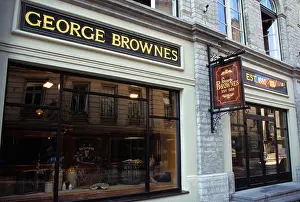 Travel Europe Prints: Estonia Tallinn George Brownes Irish Pub exterior