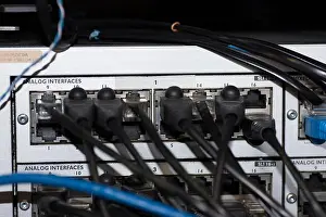 Computers Prints: Ethernet Network Switch with ethernet cables