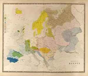 Ethnographic Prints: Ethnographic Map of Europe