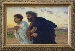 Eugene Burnand “Les disciples Pierre et Jean courent au tombeau le matin de la Résurrection” - The disciples Peter