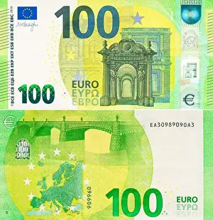 Earn Prints: One hundred Euro bill. 100 euro banknote