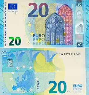 Earn Prints: One twenty Euro bill. 20 euro banknote