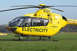 Refueling Prints: Eurocopter EC 135 helicopter used for electricity power supply checking by Western Power Distribution WPD in UK