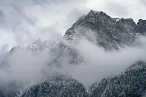 Haze Prints: Europe, Switzerland, Canton St. Gallen, high fog over Vättis