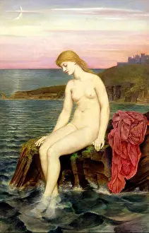 Evelyn de Morgan's painting The Little Sea Maid (1880-1888) presents a fantastical depiction of a mermaid