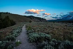 Idaho Prints: Evening clouds over the Stanley Creek Wildlife Interpretive Area/Valley Creek Restoration Project