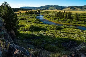 Idaho Prints: Evening clouds over the Stanley Creek Wildlife Interpretive Area/Valley Creek Restoration Project