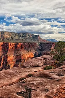 Springs Prints: Evening light on the North Rim at remote Toroweap Overlook in Arizona's Grand Canyon National Park