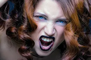 Nightmare Prints: evil vampire girl portrait