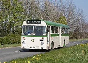 Decker Prints: Ex Blackpool Corporation 1974 AEC Swift single decker on a preserved passenger bus service between Brough