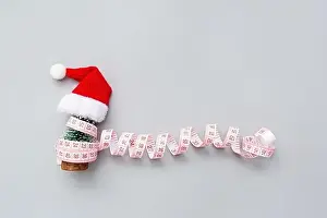 Sneaker Prints: Exercise, Fitness and Working Out Merry Christmas and Happy new year concept