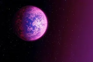 Outer Prints: Exoplanet in deep space.Elements of this image were furnished by NASA