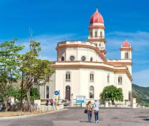 Cuban Prints: Exterior architecture of catholic church Our Lady of Charity of El Cobre