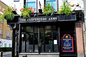 Boozer Prints: Exterior of The Carpenters Arms Pub, Cheshire Street, London