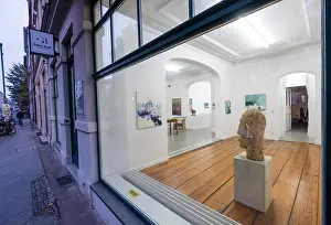 Retailer Prints: Exterior of Galerie Berlin, art gallery on Auguststrasse a street with many art galleries in Mitte Berlin Germany