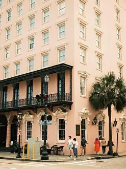 South Carolina Prints: Exterior of the Mills House Hotel in Charleston, South Carolina