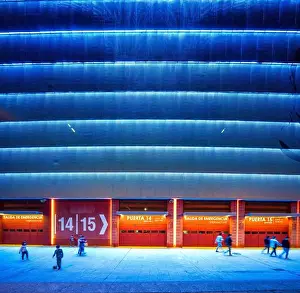 The exterior of the Ramon Sanchez-Pizjuan Stadium