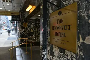 Business Finance And Industry Prints: An exterior view of the Roosevelt Hotel on October 22