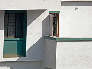 An exterior view of window and door of a flat at Vadgaon Budruk. Pune, Maharashtra, India