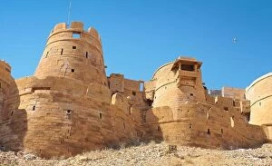 Images Dated 27th February 2013: External view of Jaisalmer Fort, Jaisalmer, Rajasthan, India