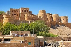 Images Dated 27th February 2013: External view of Jaisalmer Fort, Jaisalmer, Rajasthan, India