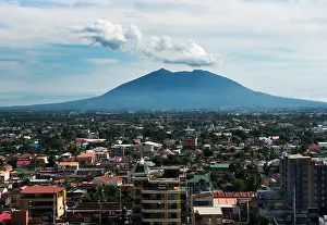 South East Prints: The extinct volcano Arayat as seen from Angeles city, Philippines