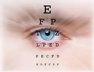 Eyelid Prints: eye test chart