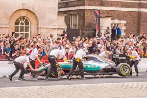 Formula 1 Prints: 'F1 Live' Event in London with cars being driven along Whitehall