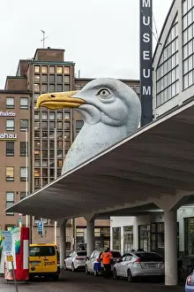 Animal Representation Prints: FACADE OF THE HELSINKI ART MUSEUM (HAM), HELSINKI, FINLAND, EUROPE