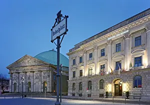 Shots Prints: Facade of hotel and church, St