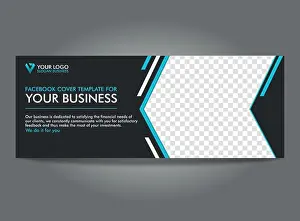 Timeline Prints: Facebook Cover Web Banner Social Media Design Template Vector EPS 10