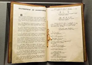 Treaty Prints: Facsimile copy of the Japanese Instrument of Surrender which marked the end of World War II